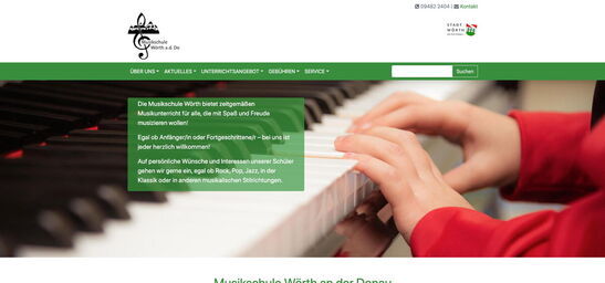 Startseite Website Musikschule Wörth an der Donau 2020