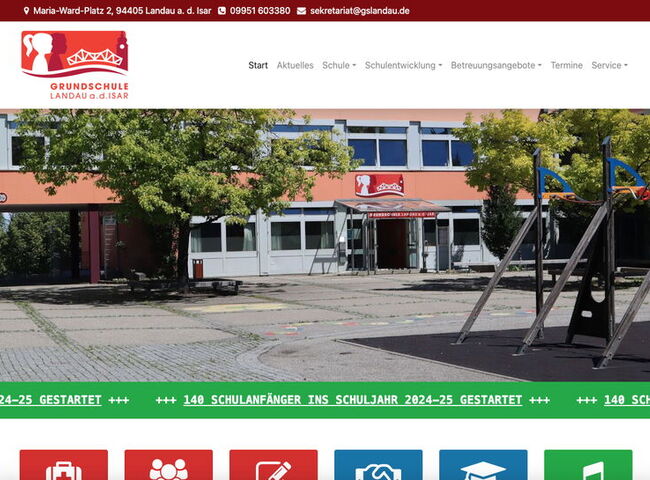 Startseite Website Grundschule Landau an der Isar 2024