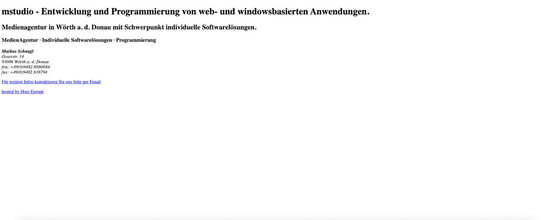 Startseite Website MSTUDiO Webagentur 2013