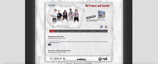 Startseite Website SAXNDI 2011