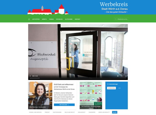 Startseite Website Werbekreis Wörth a. d. Donau 2025